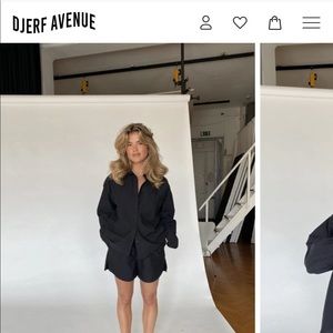 Djerf Avenue Breezy Shorts in Black Size Medium